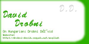 david drobni business card